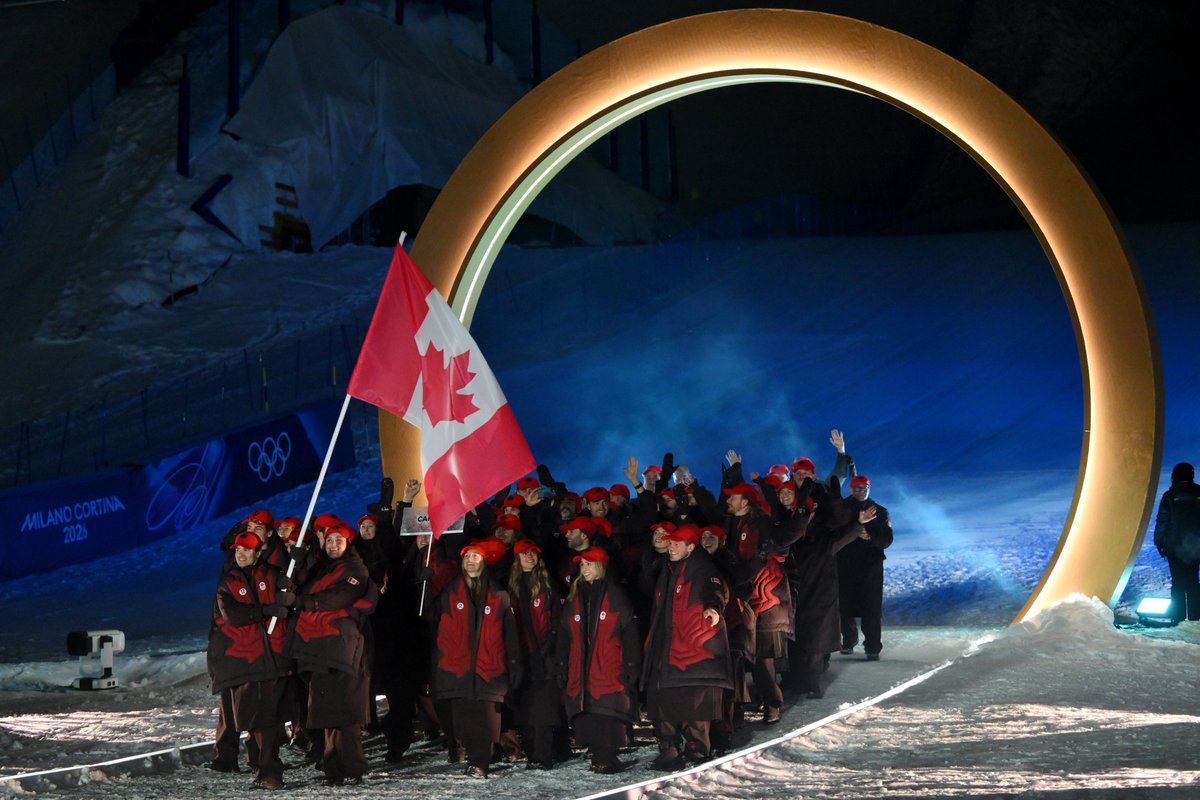 O Canada! 🍁 One of the largest delegations at these Games. 

Which of their athletes are you looking forward to seeing in action at #MilanoCortina2026?

#OpeningCeremony