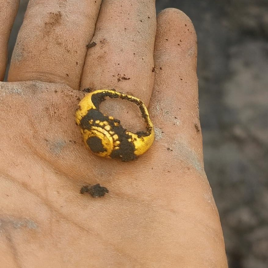 _Treasure_Kings's tweet image. Roman Empire gold in Ukraine 🇺🇦
A solid gold Roman ring was found by detectorist Dmytro Hodeniuk.
Proof that Roman-era objects still surface far beyond the Empire’s official borders.
#gold #metaldetecting #ring
