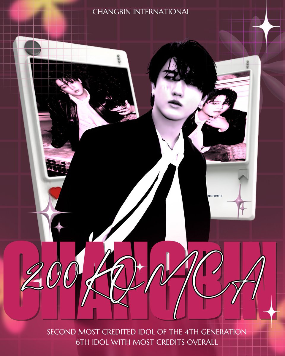 [🏆] “Still Here” has been officially credited to Changbin on KOMCA 🎉

With this, he becomes the 2nd most-credited 4th gen idol and the 6th most-credited idol overall.
Congratulations, #Changbin!

CHANGBIN HITS 200 KOMCA
#CHANGBIN_200_ON_KOMCA
#SPEARB_MASTER_LYRICIST