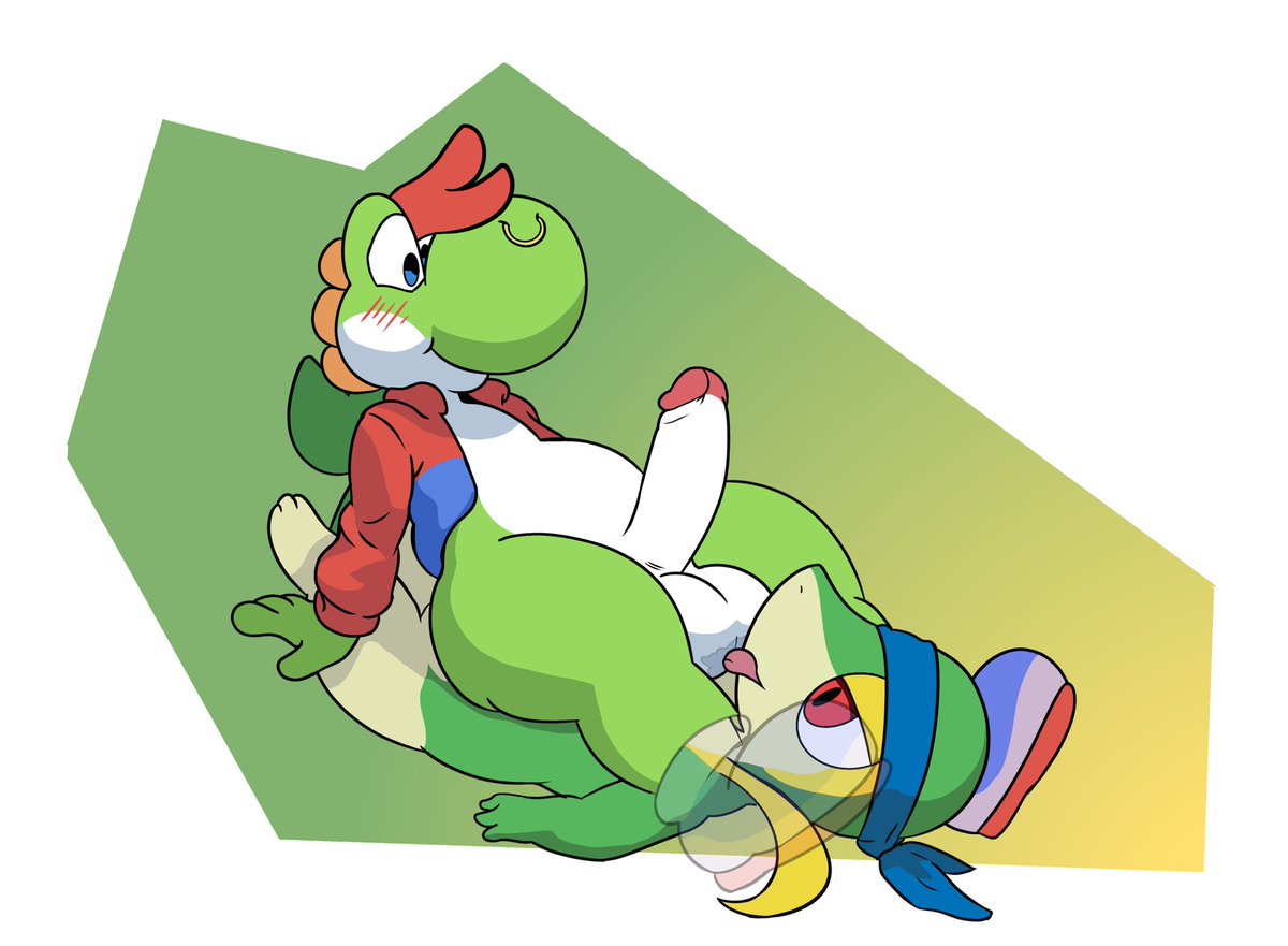 Verde and Sebshi are relaxing as Sebshi sits on verde and verde licks his balls

Not my art 

Artwork belongs to @ HorYoshN
