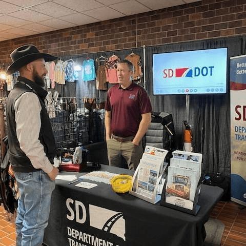 SouthDakotaDOT's tweet photo. The Black Hills Stock Show &amp; Rodeo is wrapping up this weekend but there’s still time to stop by the SDDOT booth! Find our booth on the upper level of The Monument, directly across from the elevator.

#SDDOT #SD511 #StockShow https://t.co/n1yjzGT86S