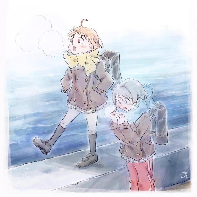 寒くても海は近くで感じたい