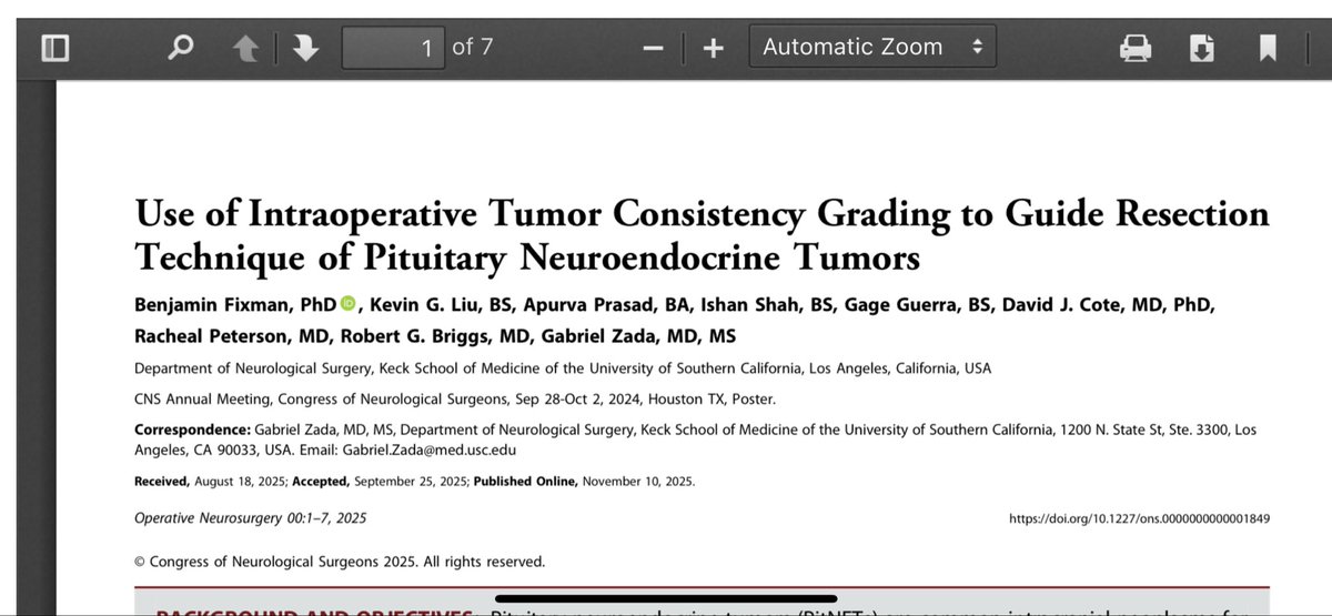 Gabriel Zada, MD, MS tweet media