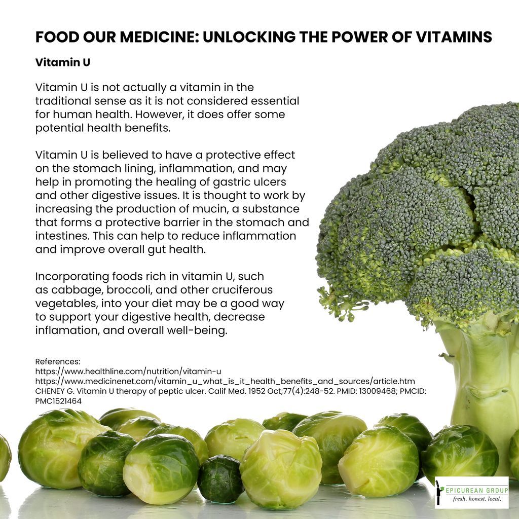 Meet the unsung hero of wellness — Vitamin U! 🌿 Found in cabbage and leafy greens, it supports gut health and digestive balance naturally. 🥬✨ #EatWell #VitaminU #EpicureanGroup #FreshHonestLocal #EpicureanExperience #EpicureanFlavors