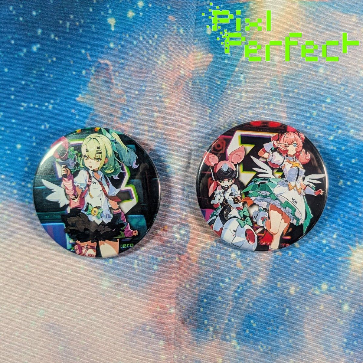 PixlsPerfection's tweet photo. New Zenless Zone Zero buttons just dropped — Sunna and Aria from the 2.6 update! ✨🎮

#ZenlessZoneZero #ZZZ #Sunna #Aria #PinButtons #AnimeMerch #GamingMerch #Handmade #CraftingCommunity #GeekCrafts https://t.co/hX8y0tlVwd