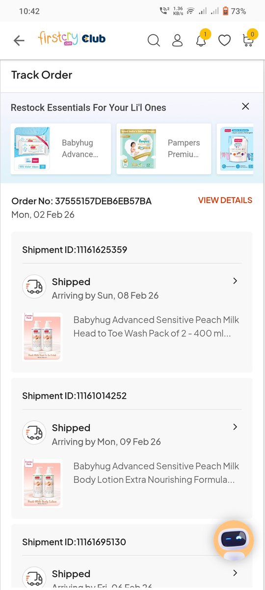 guna446's tweet photo. @firstcryindia  disappointed. This is the 4th time I’m facing delivery delays with FirstCry. Orders 37555157DEB6EB57BA &amp; 37555157MAY57926A8 are delayed over a week, stuck in Chennai, and dates keep changing. These are essential baby items. Need immediate resolution or refund https://t.co/IamtpuldXe