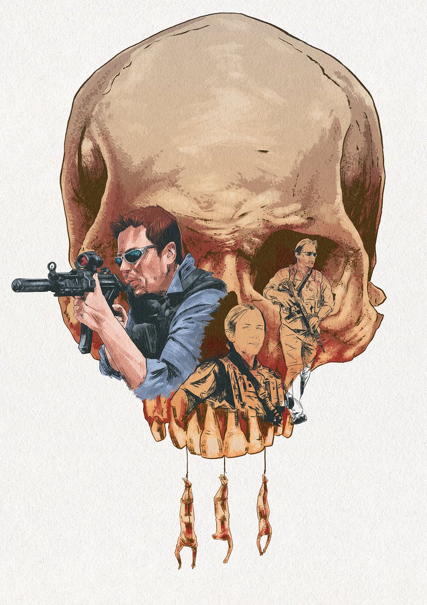 WIP much better look at the piece so far #art #illustration #pinup #poster #movies #classicmovie #Sicario #commissionsopen