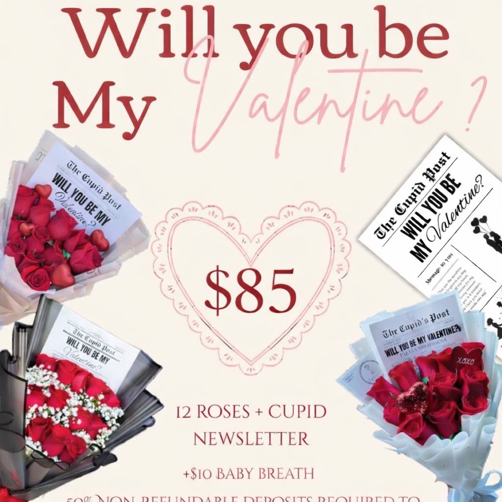simply_dutchess's tweet photo. Valentine’s Day is here 💘
Head over to Petal Perfect Creations on Instagram or click the link below to place your order.
Ask me how to receive $5 off your bouquet 👀✨

https://t.co/Soo4CLzHTZ https://t.co/DkokmBauRv