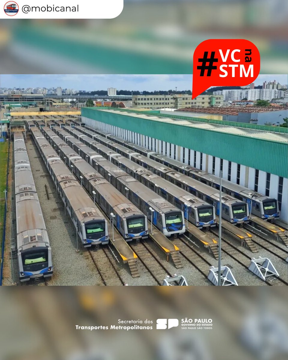 O registro de hoje é do Rafael Cruz, do Mobi Cliques Canal 📸✨

Ele captou esse clique incrível visto de cima do Pátio Tamanduateí 🚆🏙️
Ficou lindo demais, né? 😍

Quer ver o seu registro por aqui também? É só mandar pra gente na DM! 📩