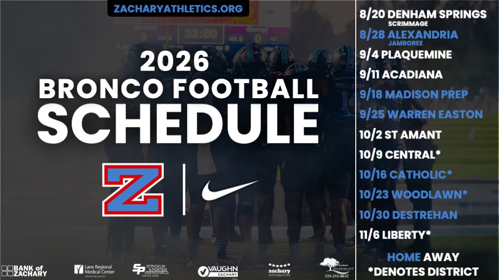 Zachary High Football tweet media