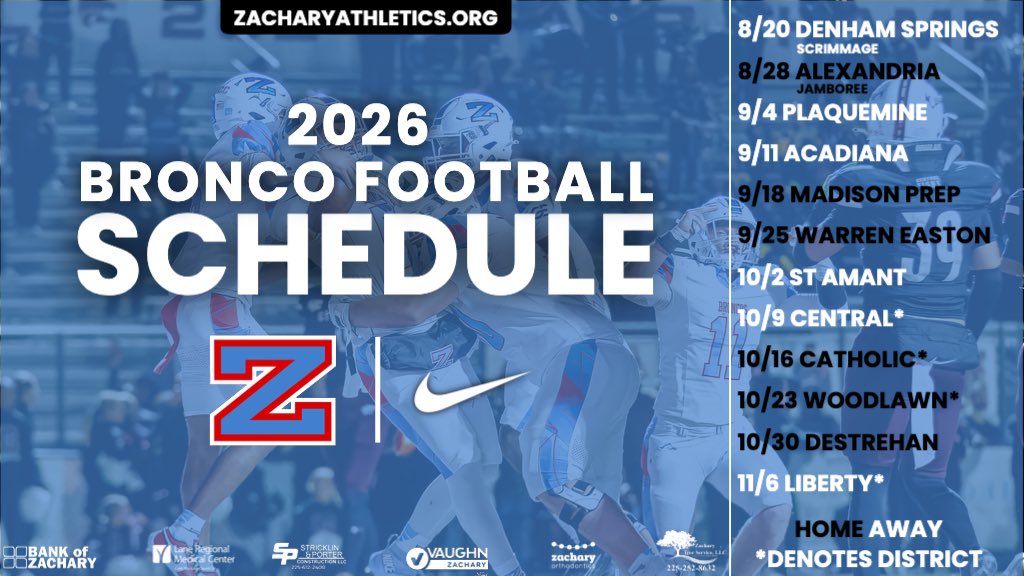 Zachary High Football tweet media