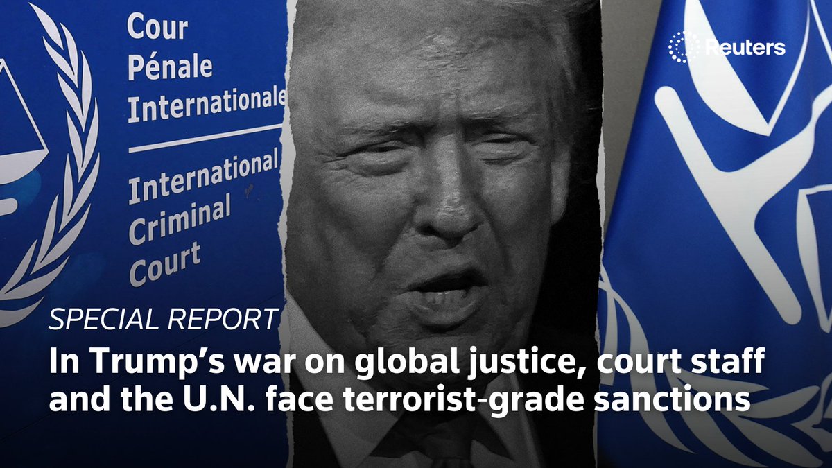 US-sanctioned ICC officials report frozen bank accounts and canceled cards. The ICC says it will 'continue providing justice' despite US actions reut.rs/4kioJxb <a href="/specialreports/">Reuters Investigates</a>