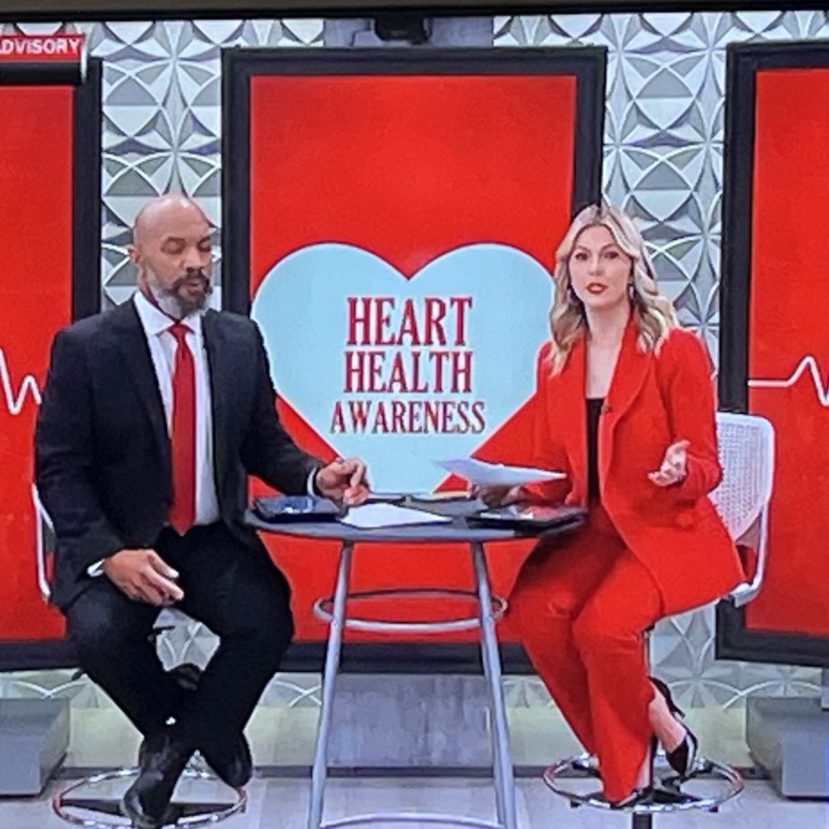 AHAIndiana's tweet photo. Thanks to the @FOX59 Midday team for wearing red and sharing valuable information about heart health. #WearRedDay https://t.co/Y0emXkaeo8
