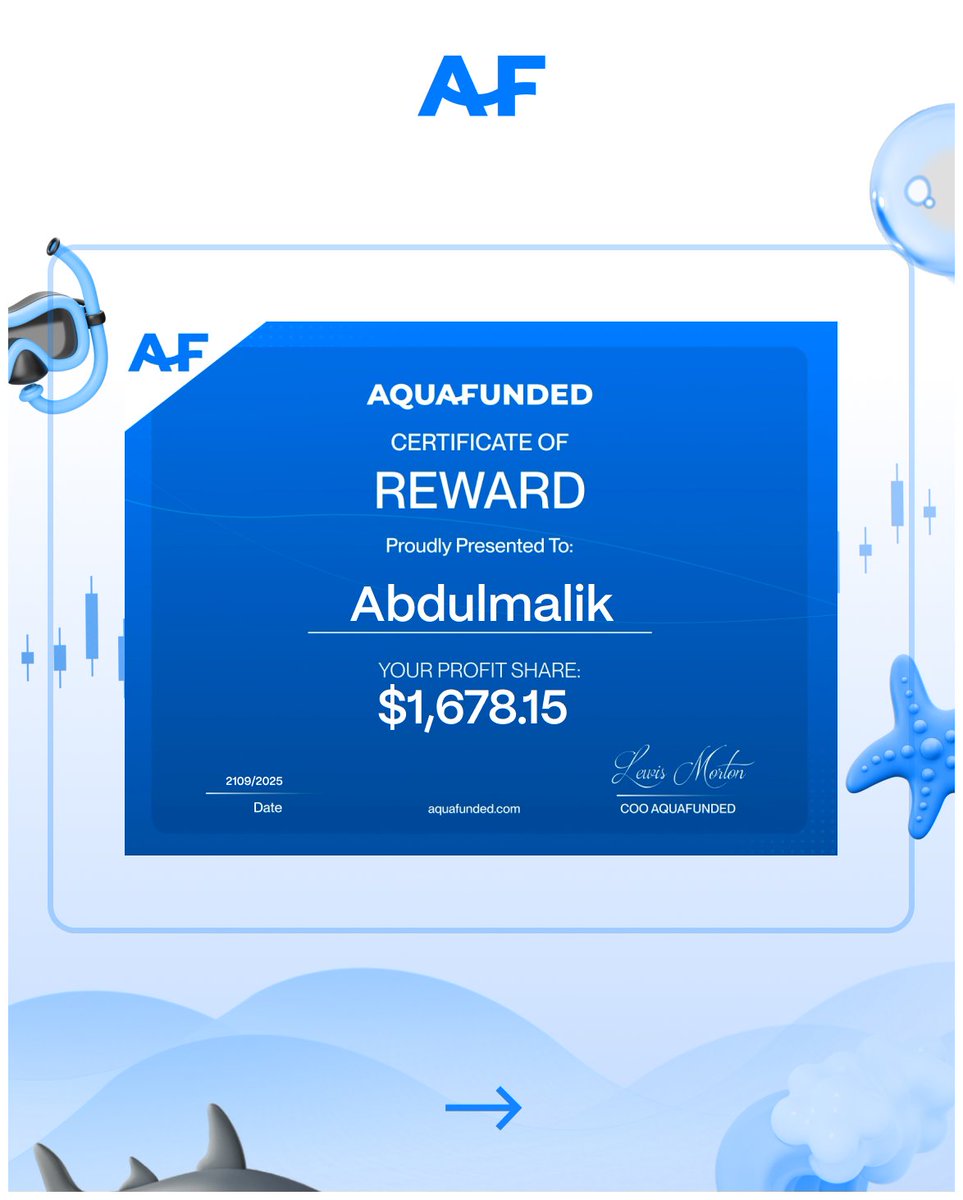 ✔️ Robert earned $2,008.35
✔️ Surush took $3,301.20
✔️ Abdulmalik secured $1,678.15
✔️ Sachin collected $2,291.40
✔️ Stepan finished with $3,221.10

Different styles. Different strategies. All of them getting paid.

👉 Trade smarter. Get funded. Join AquaFunded now.
