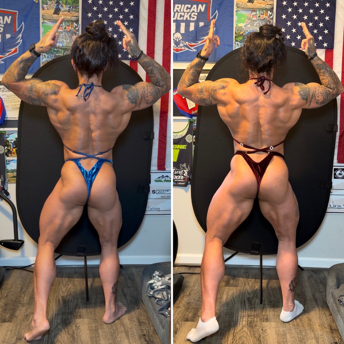 brittgagne265's tweet photo. Left- fasted am check in
Right- mid day (3 meals in) check in. About 450 carbs in.
Working with my coach to do a mock load so when we get to peek week, we will know exactly how to load.
#bodybuilder #muscle #carbloading https://t.co/f8ksDVfSbr