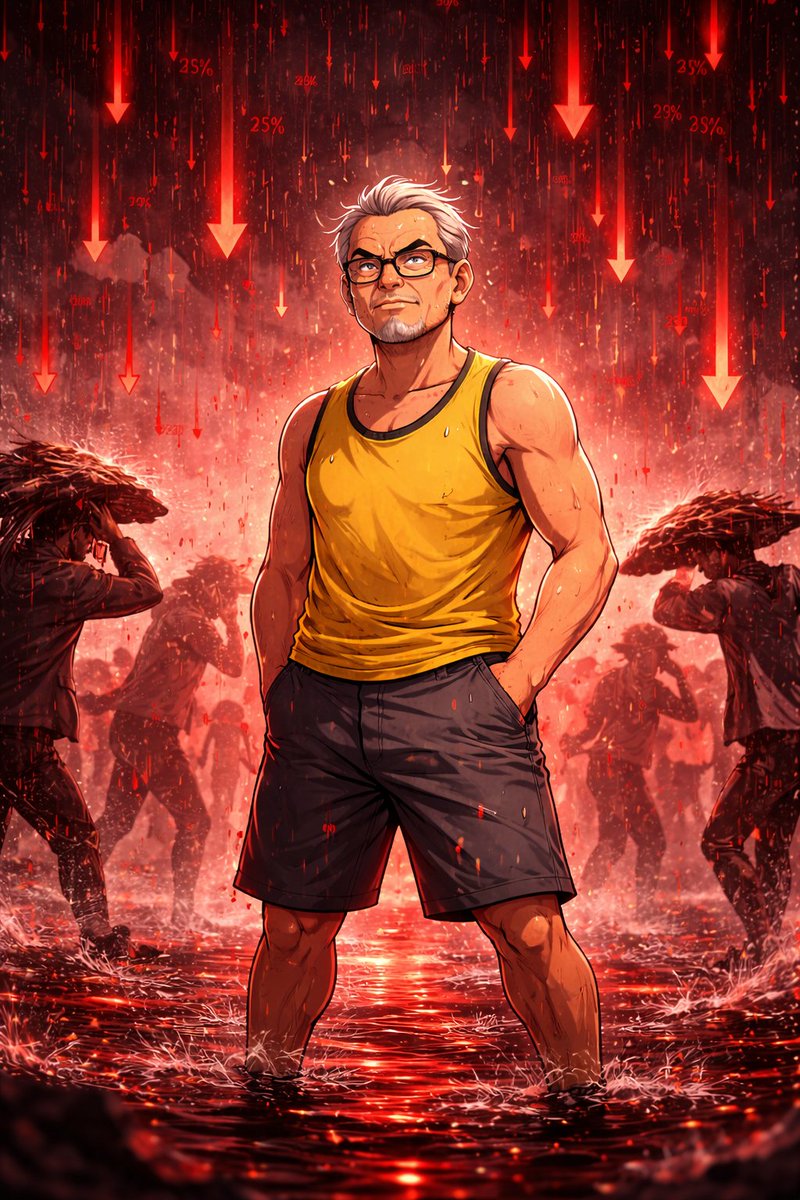 theekuchhi's tweet image. When it rains red, I stand still.

#angryuncle  #bearmarket