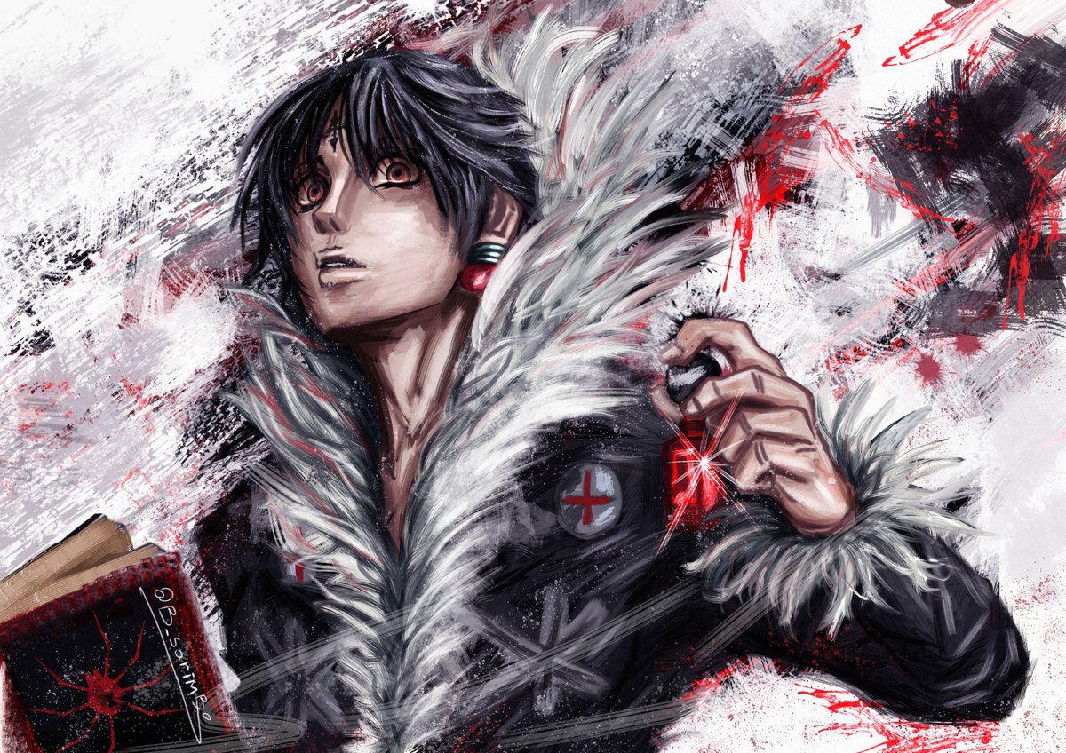 b_sarimbo's tweet photo. Chrollo #hxhfanart https://t.co/uAmBmv17F3