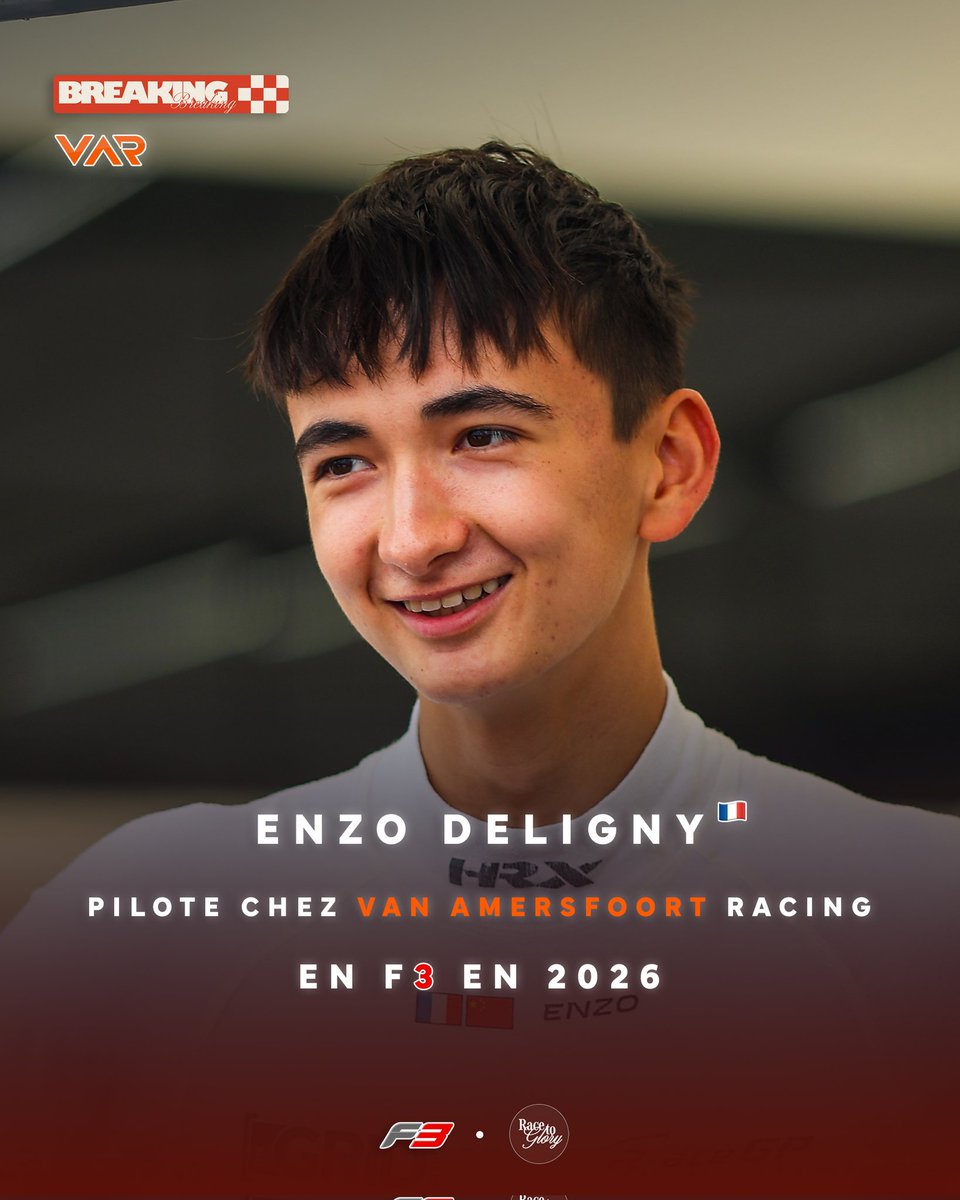 F3 | NEWS

Initialement prévu chez Prema, Enzo Deligny 🇫🇷 roulera finalement chez Van Amersfoort en F3 en 2026. Il remplace Jesse Carrasquedo 🇲🇽.

Le français de 17 ans quitte l'écurie italienne avant les tests de pré-saison à cause de la situation peu claire en interne.

#F3