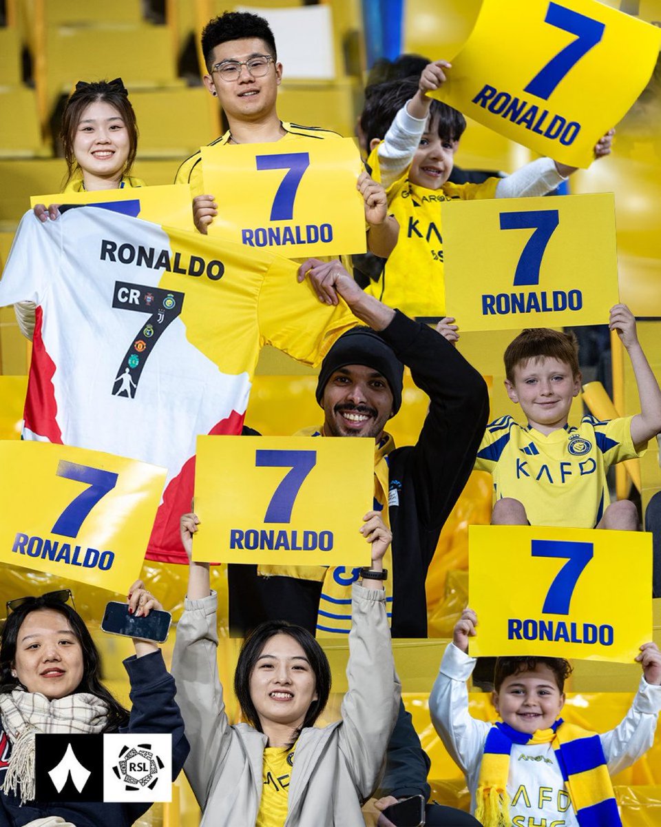 9NFCBALL's tweet photo. 📸— جماهير النصر ترفع رقم كريستيانو رونالدو «7» في مدرجات «الأول بارك» 🏟️🐐

#النصر_الاتحاد https://t.co/kleVp4YYpT