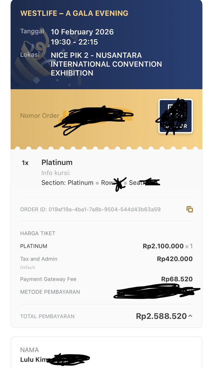 lulukimso's tweet photo. WTS WESTLIFE CONCERT IN JAKARTA
DIJUAL RUGI UNDERPRICE DM YA KALO MINAT🥲 #westlifejakarta #wts #wtswestlife https://t.co/a0hb6vy7V1