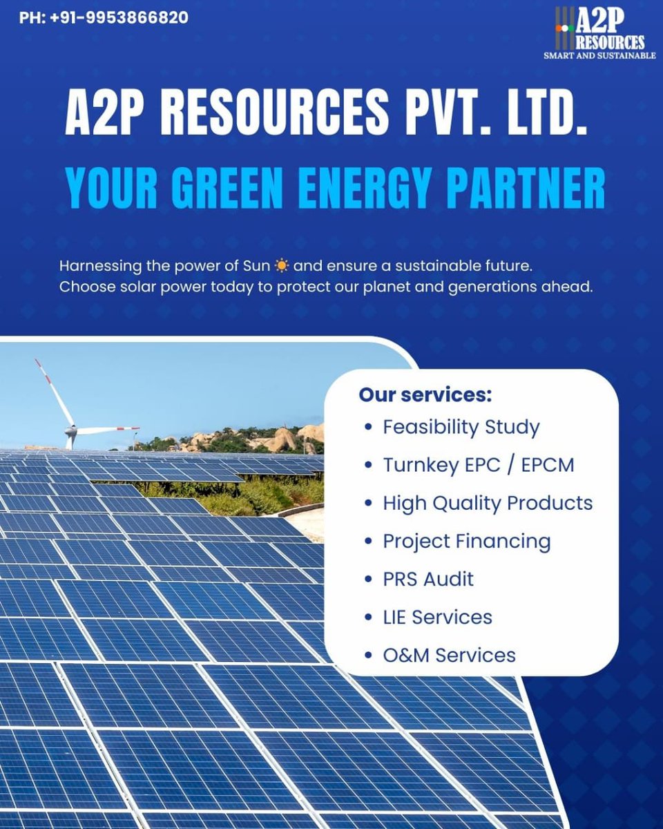 a2presources's tweet photo. Partner with us today to accelerate your transition to solar energy.

#A2PResources #RooftopSolar #GreenEnergy #SolarEnergy #ClimateChange https://t.co/uDD23FMqtx