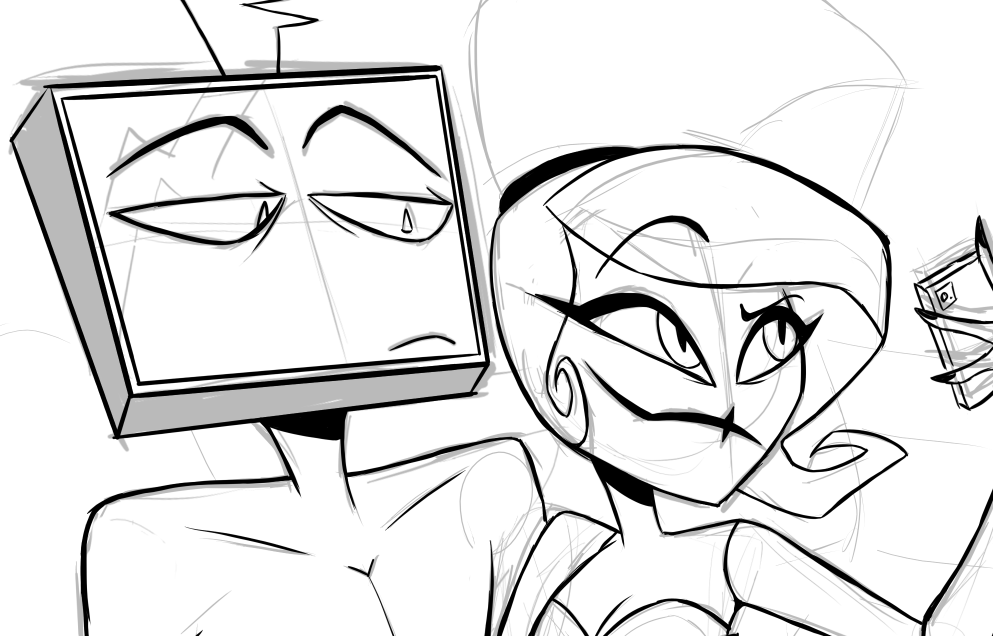 Velvettedarling's tweet photo. Just a WIP... #staticdoll #polyvees #VelvetteHazbinHotel #HazbinHotelVox https://t.co/NB2QyvFRyD