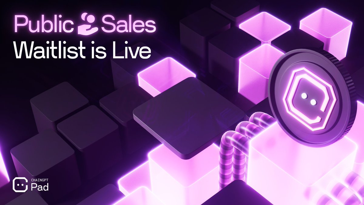ChainGPT_Pad's tweet photo. Public Sales Waitlist is LIVE!

Unlock discounts, boosts &amp; special perks on upcoming sales.

To join:
1️⃣ Connect Wallet on ChainGPT Pad
2️⃣ Add Email in Profile settings
3️⃣ Fill the form below👇

https://t.co/hdj6n1nKlk https://t.co/CgUpm4gRgM
