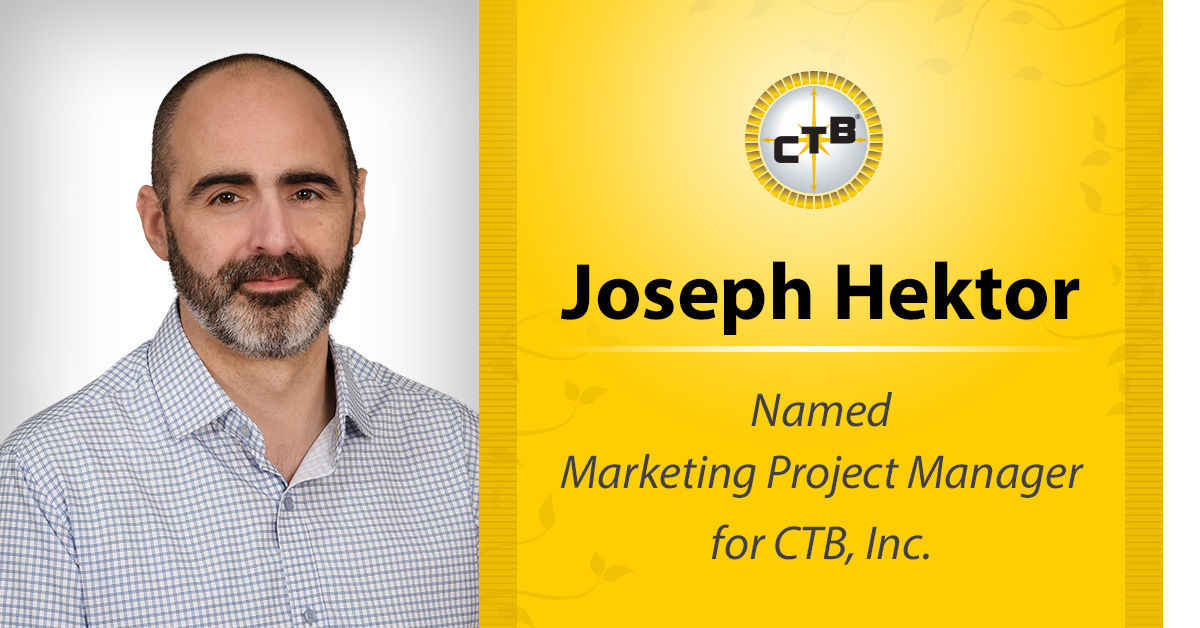 ctbinc's tweet photo. 🎉 CTB would like to congratulate Joseph Hektor for being named Marketing Project Manager for CTB.

Click here to read the full announcement: https://t.co/pO768tNNph https://t.co/yitbe8zK6m