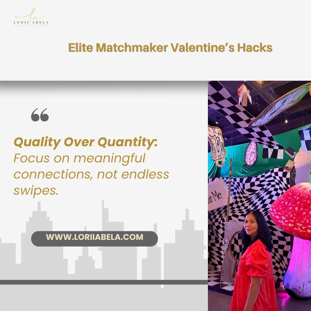 MatchmakerLorii's tweet image. Quality over quantity—focus on meaningful connections. #DatingGoals #RelationshipTips #EliteDating