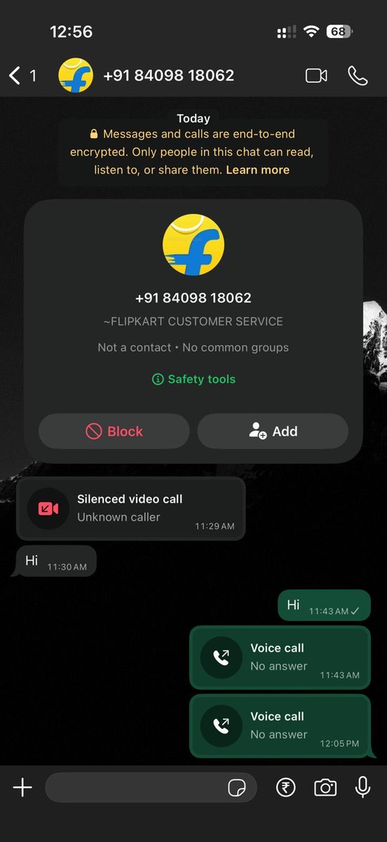 imlalit_22's tweet photo. @Flipkart While seeking a refund of a fake product one of the flipkart agents tried to scam me asking to enter credit card details while sharing my screen so that i can get refund itseems 
8409818062 and 9669252751 https://t.co/aGfYHTz0Es