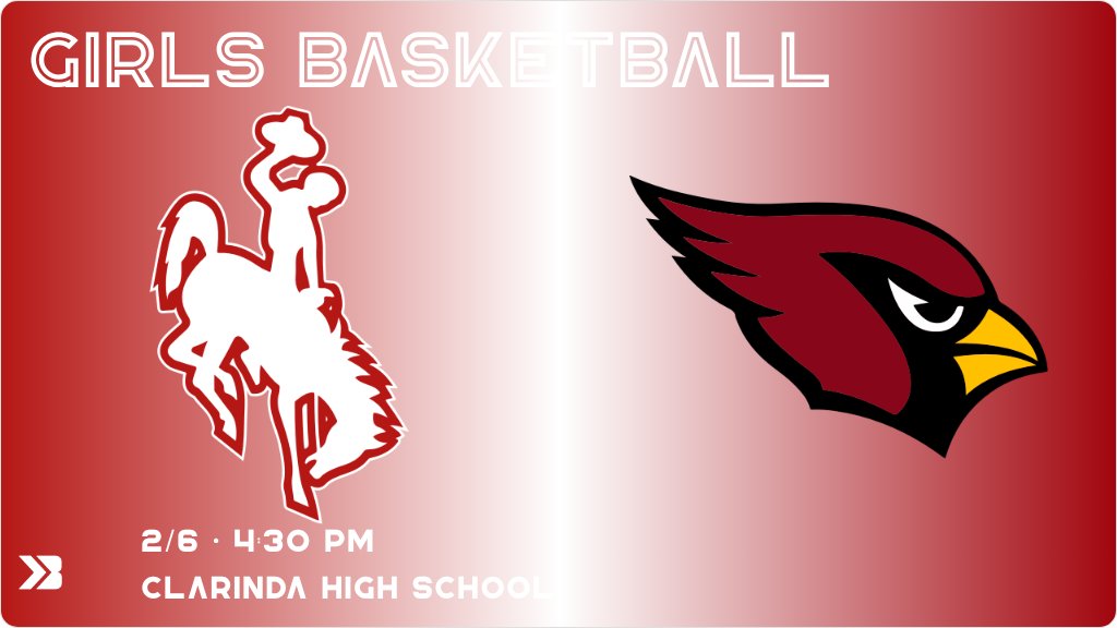 Sidney_AD's tweet photo. Girls Basketball (Junior Varsity) Game Day! - Check out the event preview for the The Sidney Cowgirls vs The Clarinda Cardinals. It starts at 4:30 PM and is at Clarinda High School Gym. https://t.co/swf4CldM7P https://t.co/60QRsNXDVr
