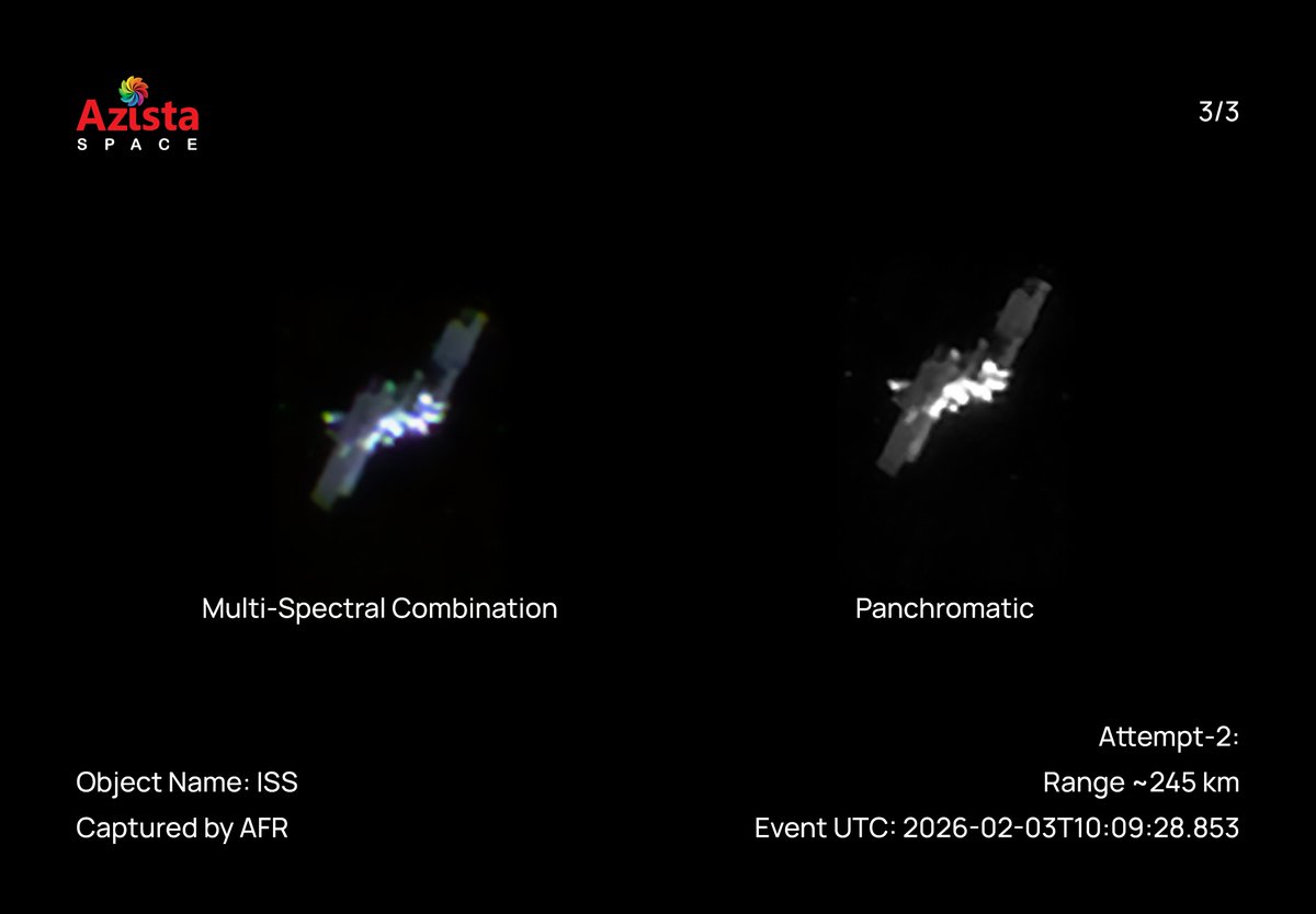 NewsIADN's tweet photo. Hyderabad-based #AzistaSpace has successfully demonstrated it's Space Situational Awareness (SSA) capability by tracking the International Space Station (ISS). https://t.co/Oo3XgAJNKx