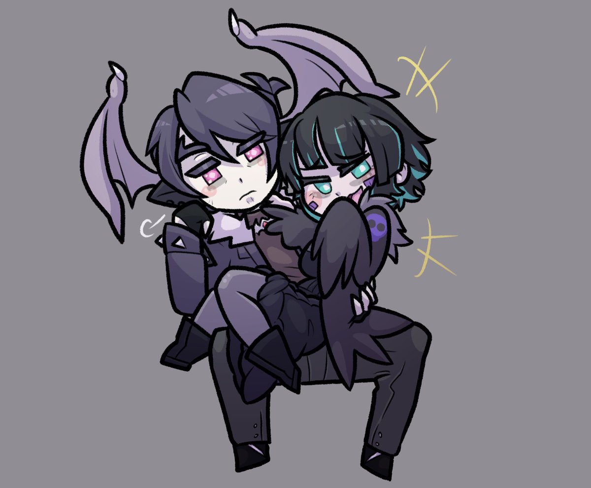 Dibujito con <a href="/AlbaKrov/">Alba Krov 💀🐦‍⬛ 𝑃𝑅𝐸-𝐷𝐸𝐵𝑈𝑇 𝐸𝑅𝐴 !!</a>. 💜Gracias por prestar a la cuervito. ~