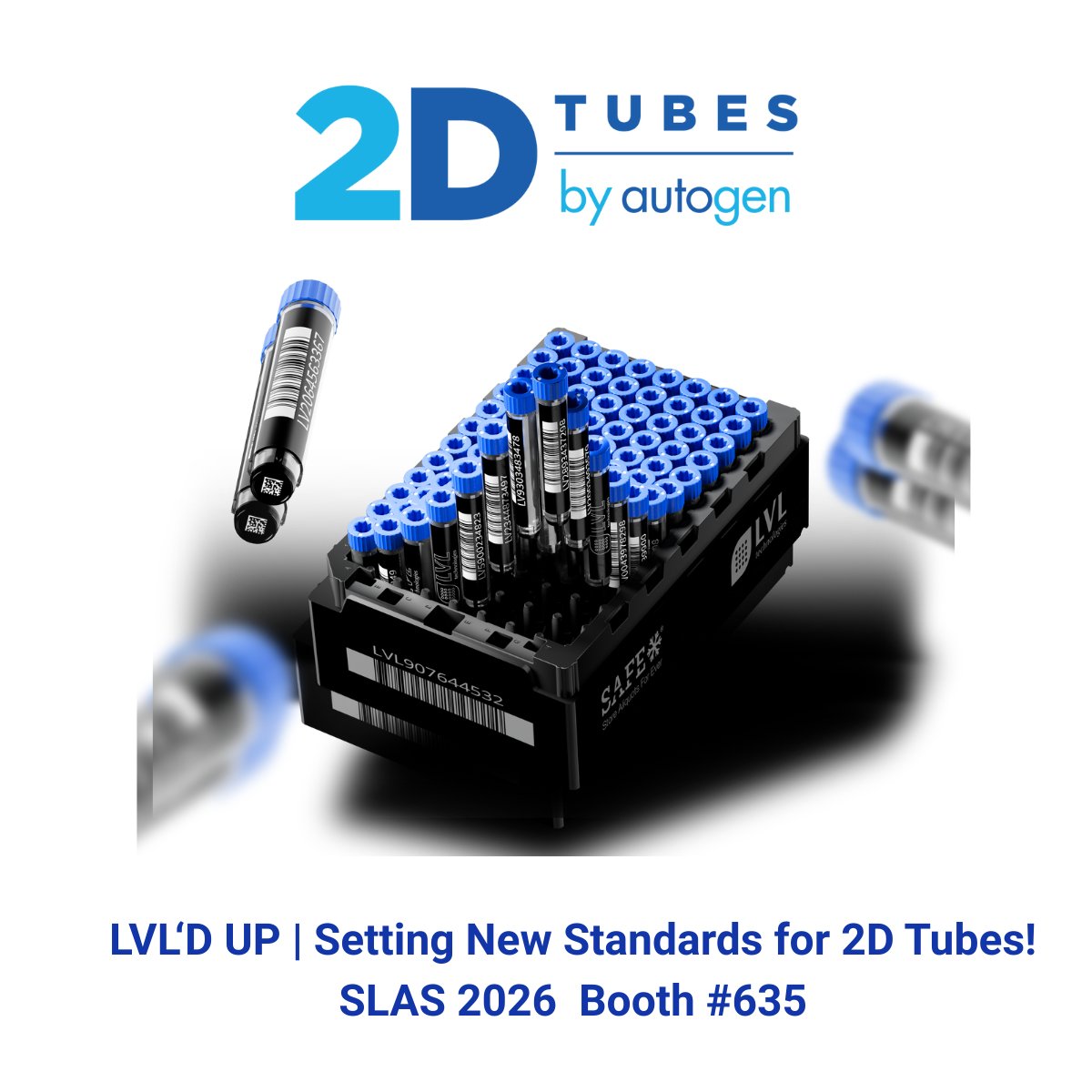 autogenDNA's tweet photo. Visit the 2D Tubes Team at Booth #635 at SLAS 2026.

We're excited to show you how our automation-ready solutions are designed to protect sample integrity and integrate seamlessly into modern lab environments. https://t.co/zNhG7pGKxl

 #2DTubes #LVL #Genomics #SampleManagement https://t.co/XScNszwFY5