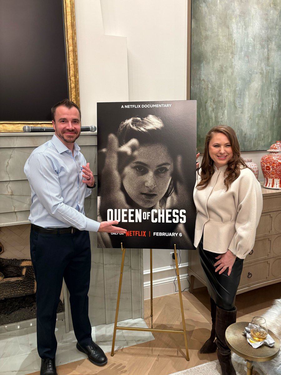 DanielRensch's tweet photo. Huge congrats to Judit Polgár on the release of Queen of Chess on Netflix today! So proud to celebrate her story and the generations of women she’s inspired, a true legend! https://t.co/OAHsZWpH4I