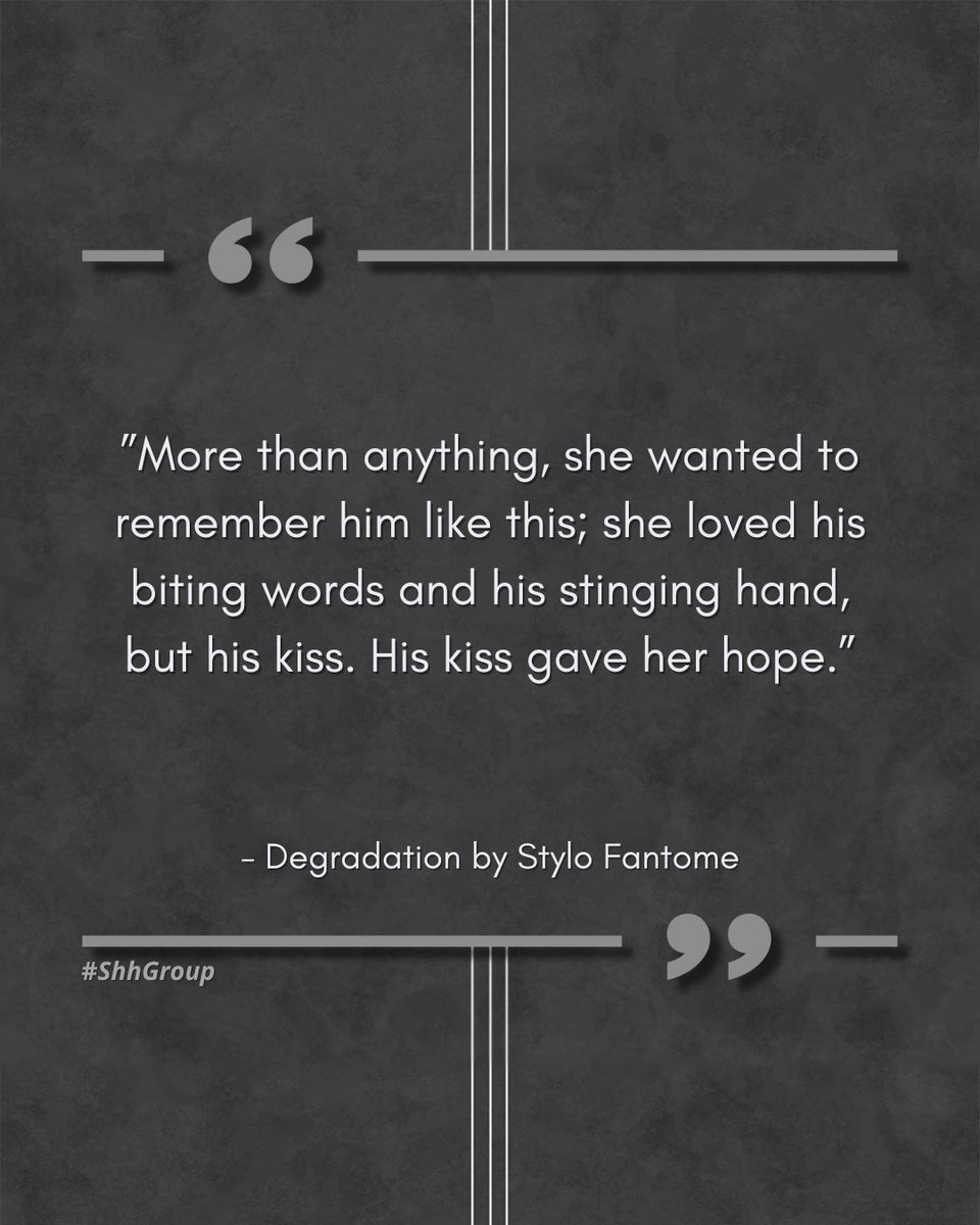 🗨 #ShhQuote
#Degradation by <a href="/StyloFantome/">Stylo Fantome</a>
Buy: tiny.cc/d3ny001
Goodreads: tiny.cc/c3ny001

Submit your favorite quote to be featured! bit.ly/MyShhQuote⁣⁣  ⁣

________________________________⁣⁣⁣
#ShhGroup #BookQuote #StyloFantome