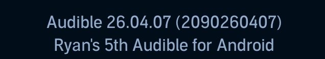 binarybasher's tweet photo. @audibleuk the latest update (android, updated today) has ruined my library positions, I now have to manually find where I was across several books. Any plans to fix this so that I can hold off wasting my time? https://t.co/xg8EF6ajhk