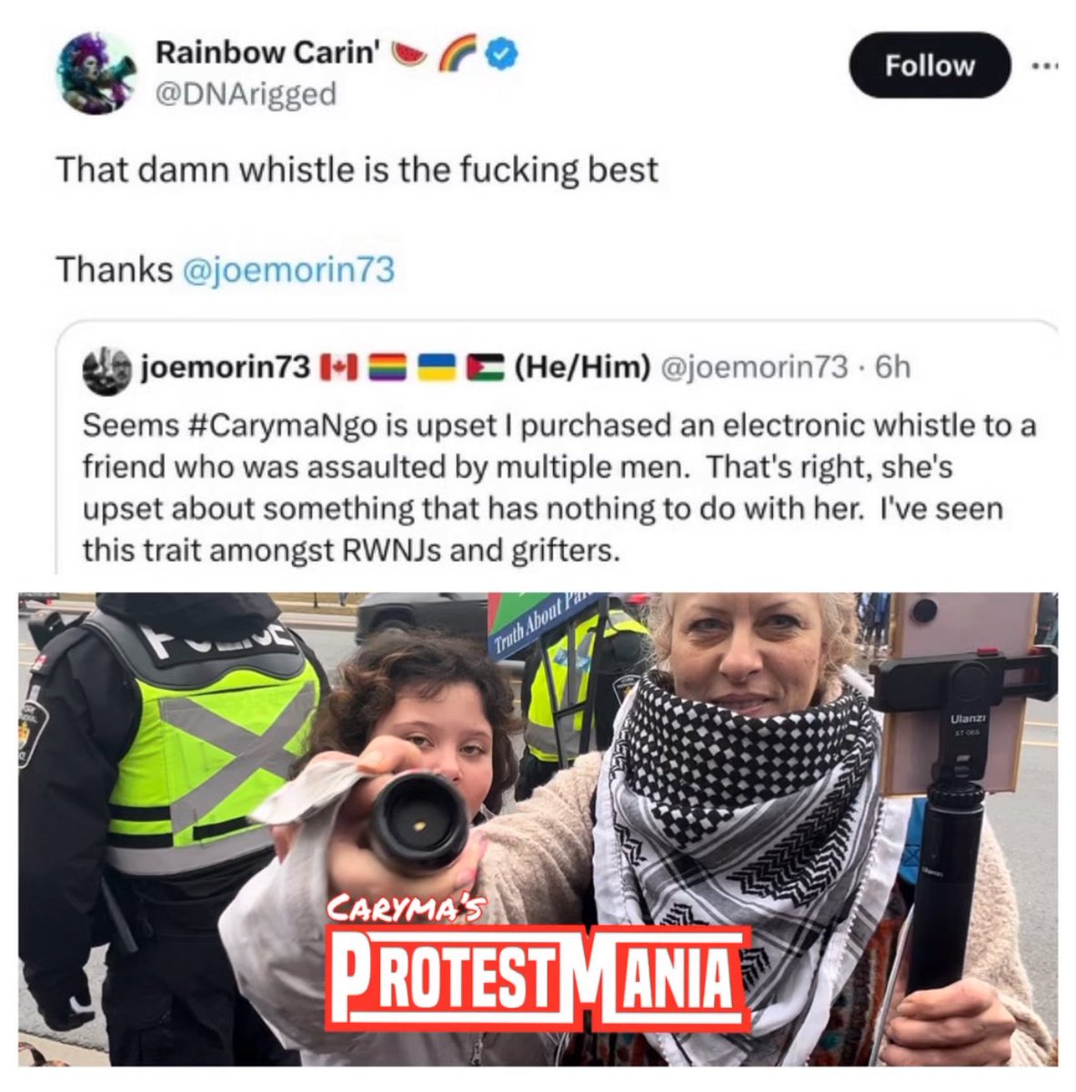 CarymaRules's tweet image. #BREAKING 

Following a nearly four-week trial of Deana Sherif, the jury has delivered the following verdicts:

Assault with a weapon (MP Brad Vis) -
GUILTY 

Assault with a weapon (David Sachs) - NOT GUILTY 

Criminal harassment (MP Brad Vis) -
NOT GUILTY 

Criminal harassment