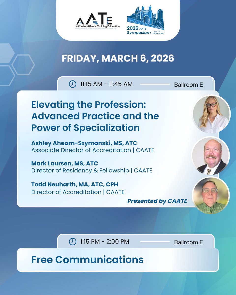 Association for Athletic Training Education tweet media