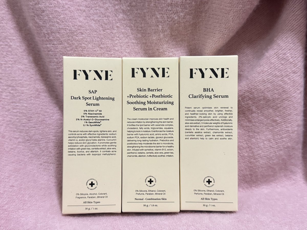 prewithnry's tweet photo. ส่งต่อ fyne

sap dark spot lightening serum 650 บาท
fyne bha clarifying serum 550 บาท
fyne skin barrier serum in cream 690 บาท

ส่งฟรีทุกชิ้น เหมา 1,750 บาท https://t.co/vF2D7kkWZE