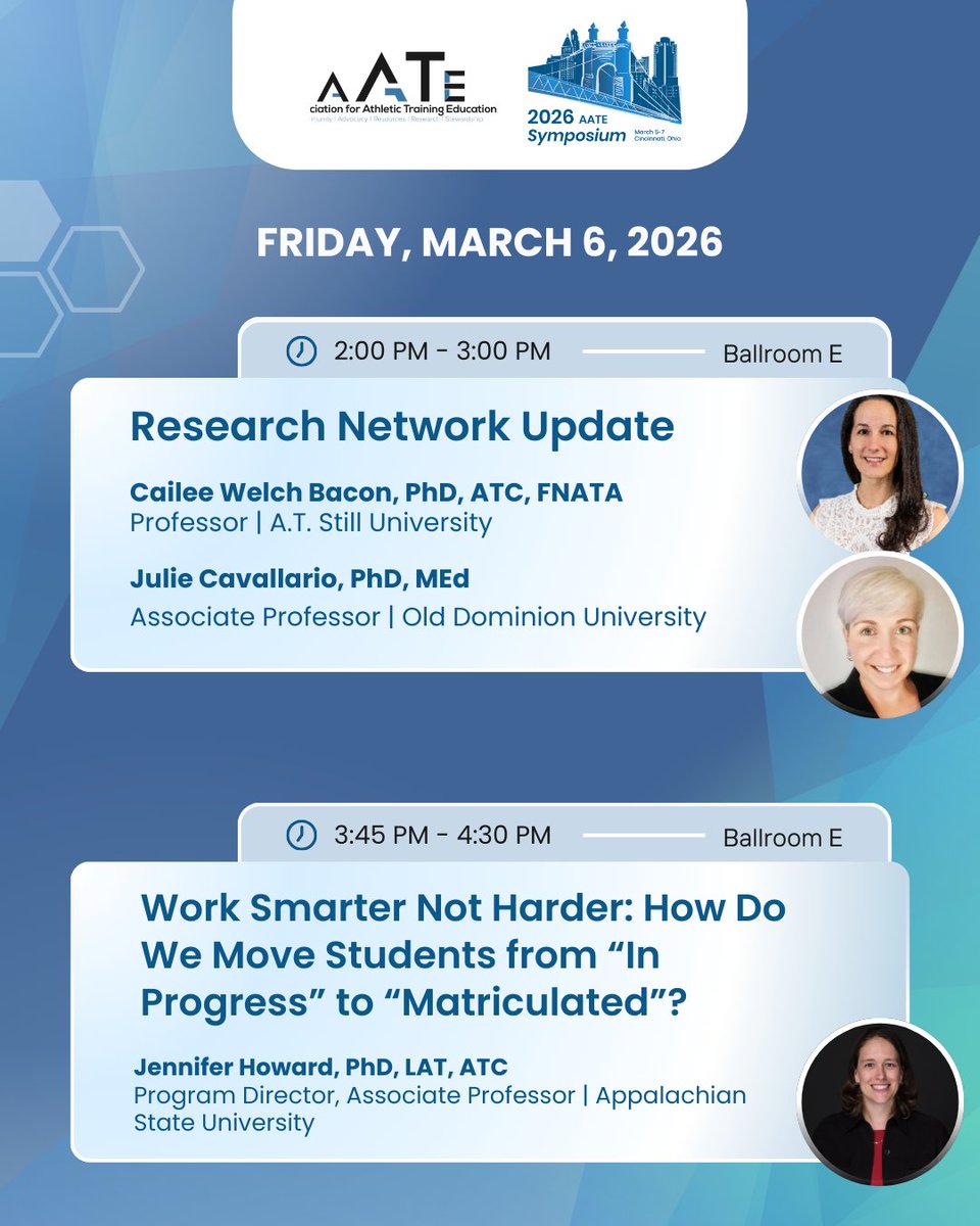 Association for Athletic Training Education tweet media