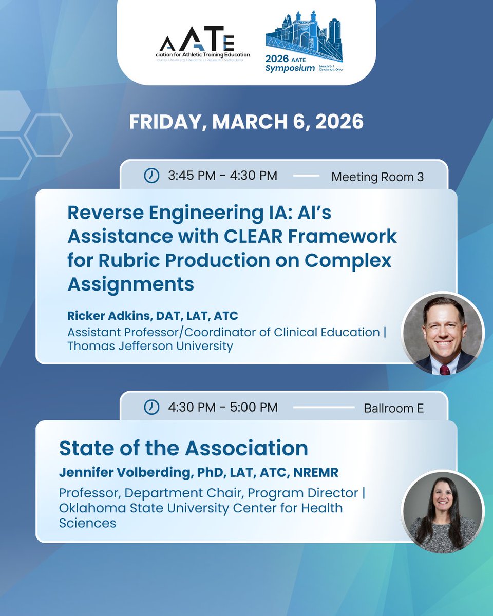 Association for Athletic Training Education tweet media