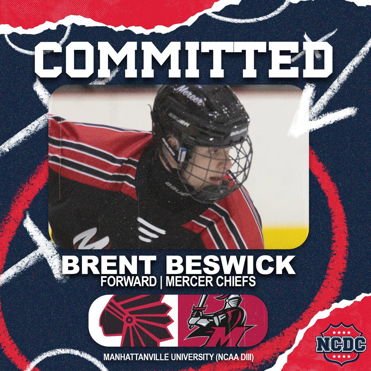 COMMITTED ✅

Mercer Chiefs forward Brent Beswick commits to Manhattanville University! 📚🏒

📰: usphl.com/ncdc-commitmen…