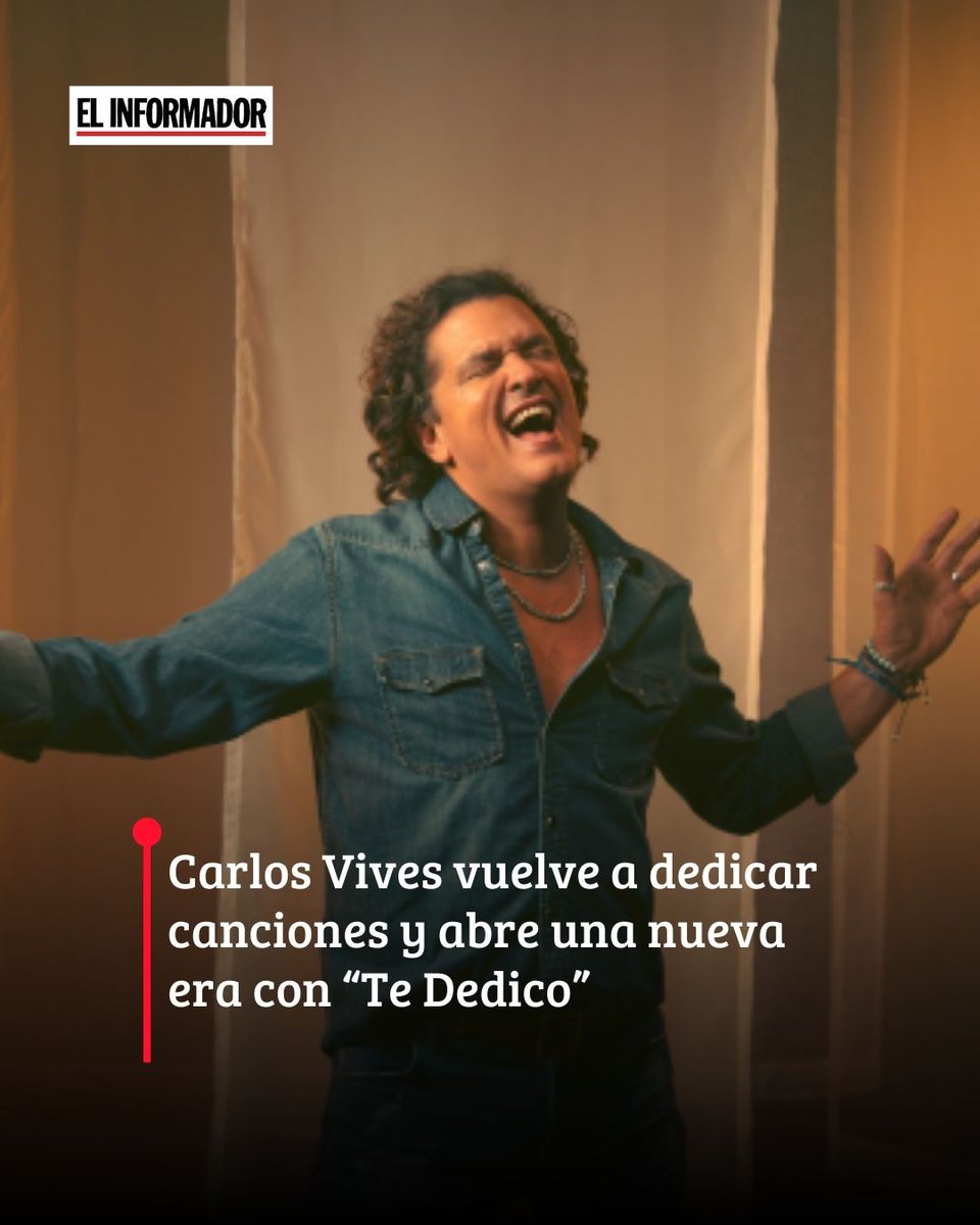 ElInformador_SM's tweet photo. 🎼El cantautor samario presenta el primer adelanto de El Último Disco, una propuesta íntima que reivindica el romanticismo y la conexión emocional, mientras anuncia su gira internacional Tour al Sol 2026.

🎉El ícono de la música colombiana, Carlos Vives, vuelve a poner el corazón en primer plano con el lanzamiento de “Te Dedico”, el primer sencillo de su esperado álbum El Último Disco. La canción marca el inicio de una nueva etapa artística en la carrera del artista, caracterizada por un retorno a los valores esenciales: el amor con intención, el romanticismo y la conexión genuina a través de la música.

@carlosvives 
Más ampliación de la noticia en:
https://t.co/4N6xQ5wbbE