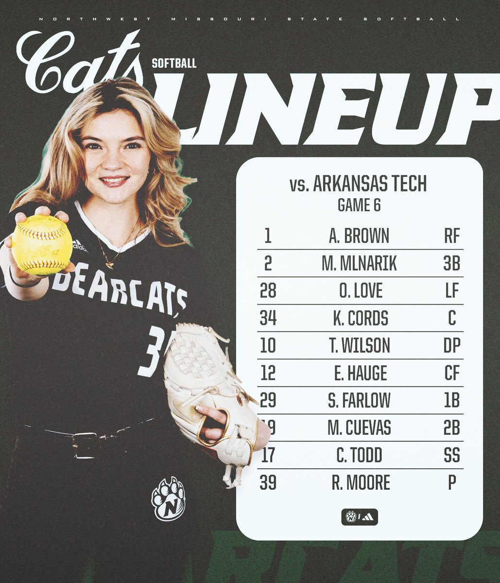 𝙂𝘼𝙈𝙀 𝟔 𝙇𝙄𝙉𝙀𝙐𝙋 ‼️     
   ↳ vs. ARKANSAS TECH   

#OABAAB