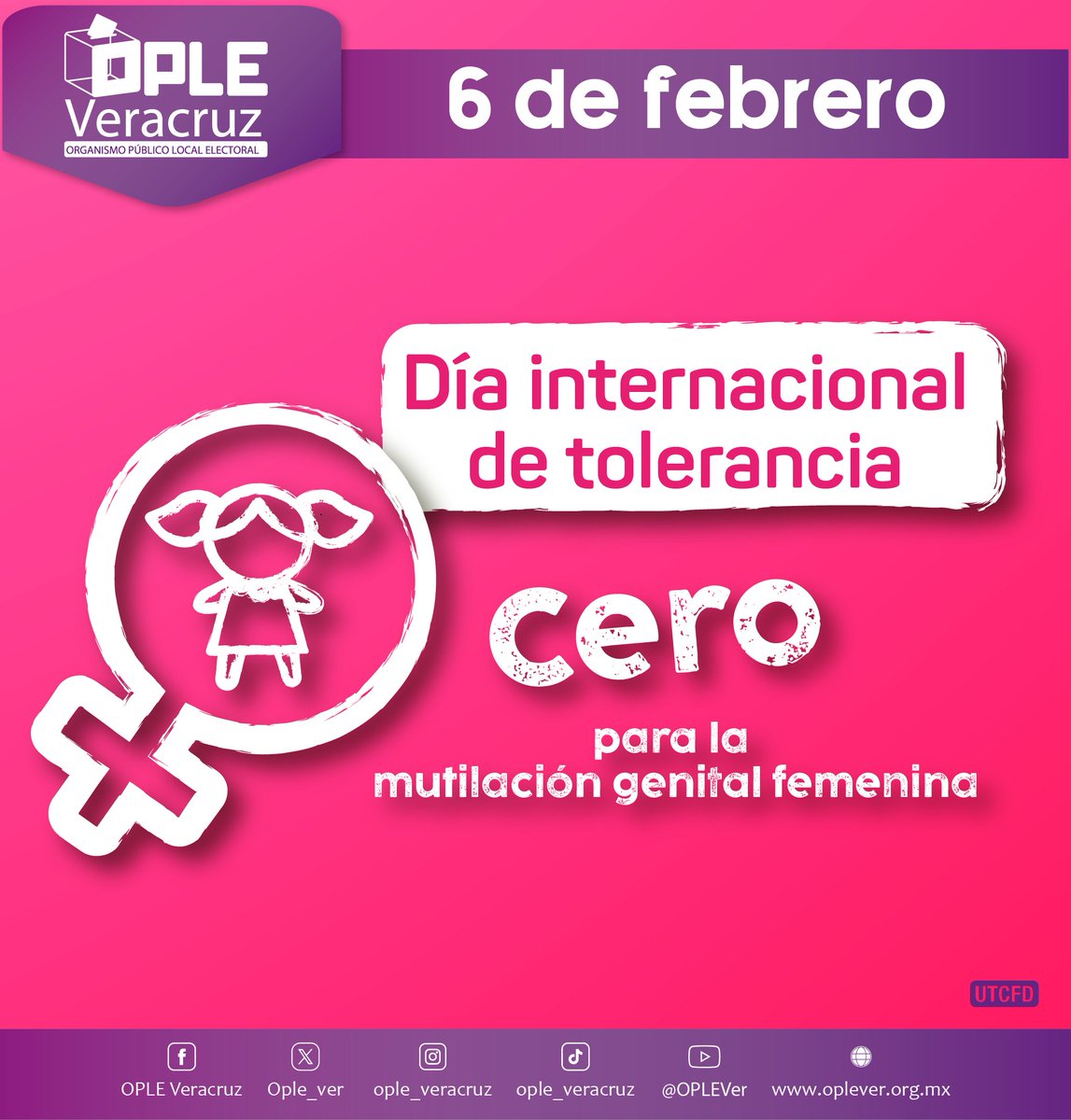 IgualdadOPLE's tweet photo. Efemérides #OPLEV | En 2012, la Asamblea General de las Naciones Unidas designó el 6 de febrero como Día Internacional de Tolerancia Cero con la Mutilación Genital Femenina, promueve la amplificación de los esfuerzos para eliminar esta práctica que vulnera los #DDHH de 👧🏻 y 🙋🏻‍♀️ https://t.co/zmhS1TS21U