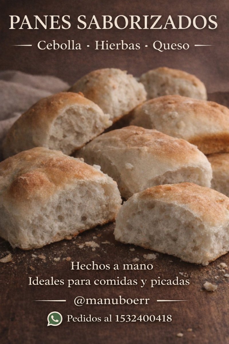 Ya podes encargar tus Pancitos Artesanales para cualquier juntada!!!
Catálogo en mi whatsapp 1532400418
