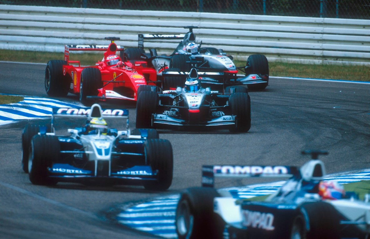 F1lippos's tweet image. Hockenheim 2001,

BremsKurve 2. Proper F1. V10s proper tracks and mega cars with no DRS.