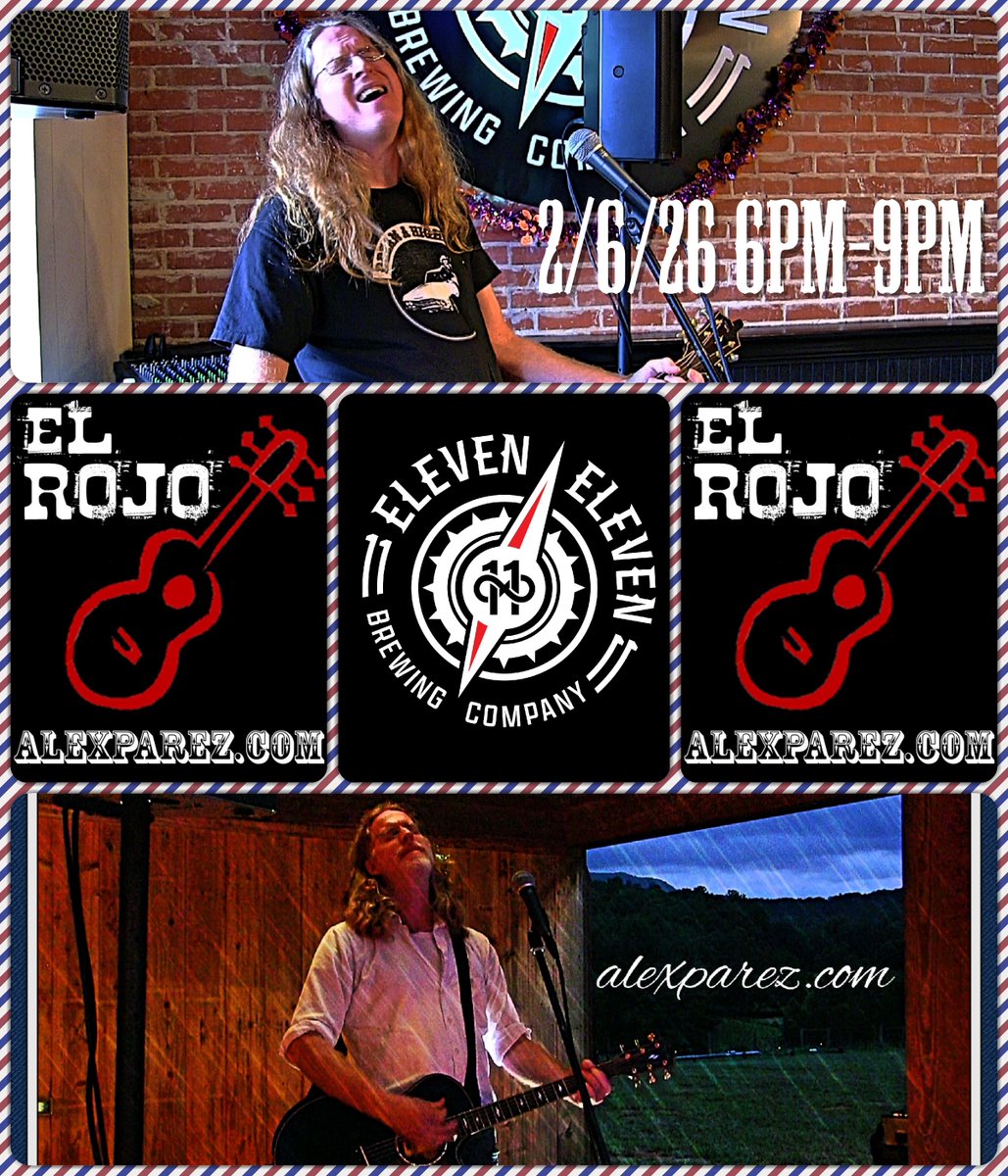 This evening! I'm back again at <a href="/1111Brewery/">Eleven Eleven Brewing Company</a> ! 6pm-9pm!

alexparez.com/shows

elevenelevenbrewing.com