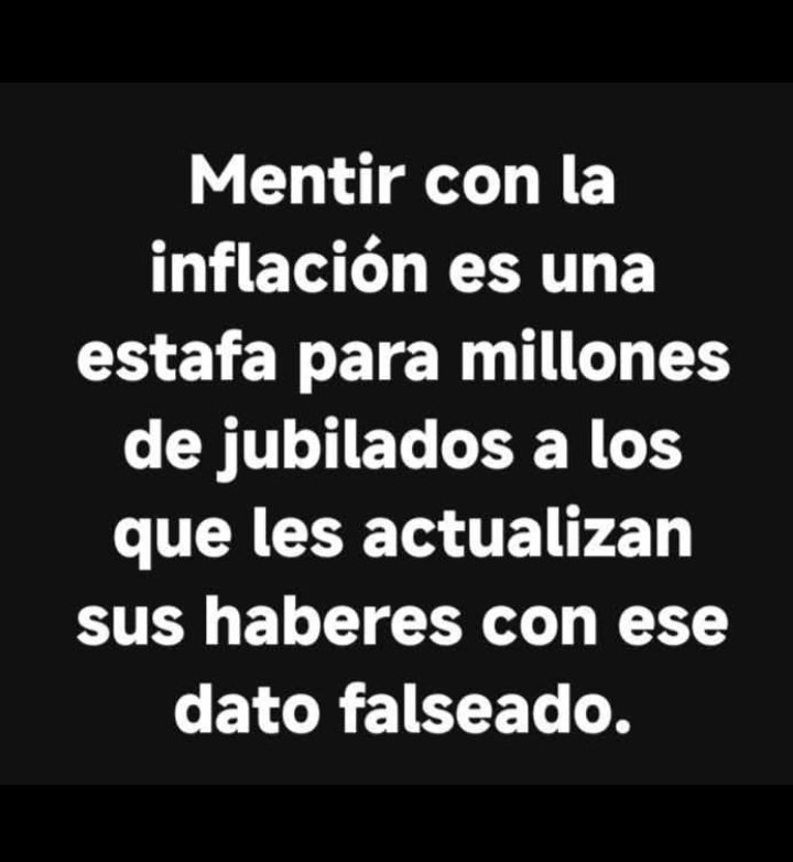 <a href="/JMilei/">Javier Milei</a> No mientan.... es para los vagos planeros, porque los jubilados recibimos limosnas que no alcanzan ni para comprar 1/2 kg de carne